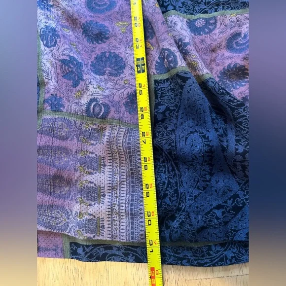 Vintage Sharon Anthony Patchwork Vest Tunic Top Boho Artsy Button Front Plus 2X - Picture 7 of 7